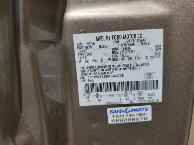 Photo 11 VIN: 1FTPW14596FB03738 - FORD F150 SUPER 