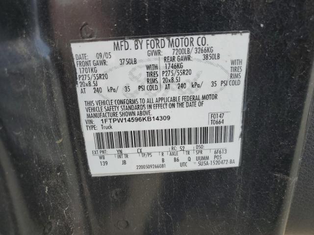 Photo 11 VIN: 1FTPW14596KB14309 - FORD F150 SUPER 