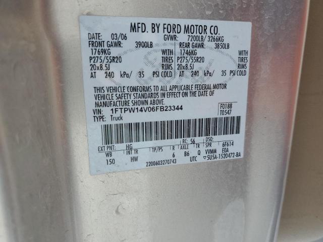 Photo 11 VIN: 1FTPW14V06FB23344 - FORD F-150 