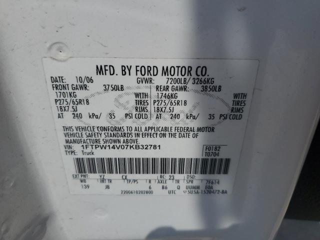 Photo 11 VIN: 1FTPW14V07KB32781 - FORD F-150 