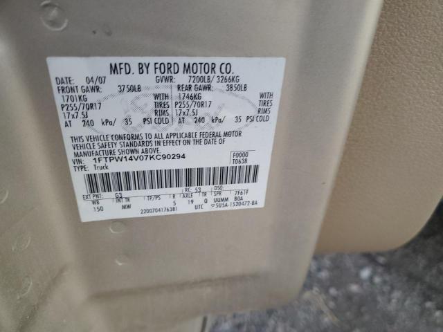 Photo 11 VIN: 1FTPW14V07KC90294 - FORD F150 SUPER 