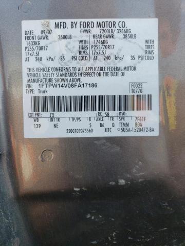 Photo 11 VIN: 1FTPW14V08FA17186 - FORD F150 SUPER 