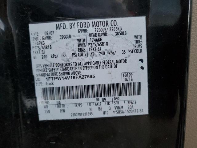 Photo 11 VIN: 1FTPW14V18FA27595 - FORD F-150 