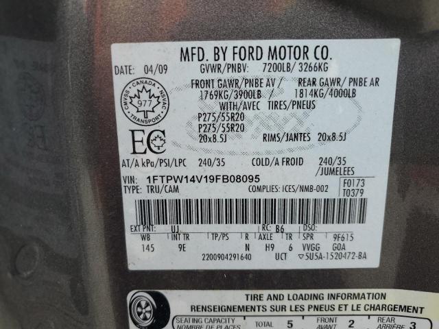 Photo 12 VIN: 1FTPW14V19FB08095 - FORD F150 SUPER 