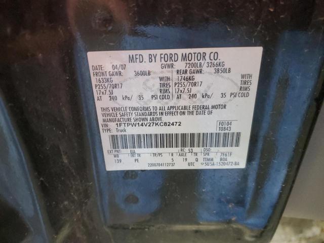 Photo 11 VIN: 1FTPW14V27KC82472 - FORD F-150 