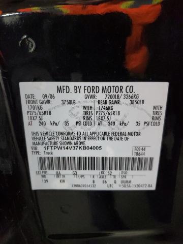 Photo 12 VIN: 1FTPW14V37KB04005 - FORD F-150 