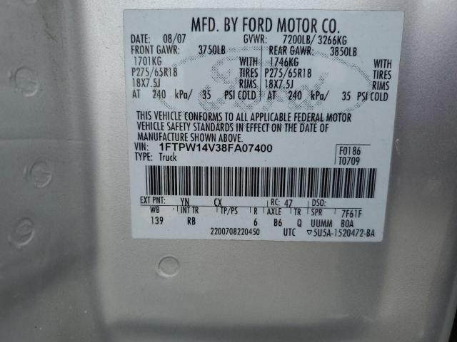 Photo 11 VIN: 1FTPW14V38FA07400 - FORD F150 SUPER 