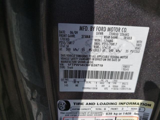 Photo 11 VIN: 1FTPW14V39FB39719 - FORD F150 SUPER 