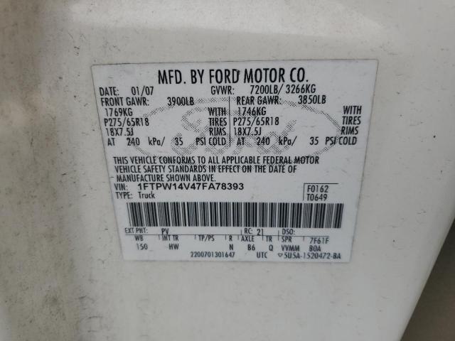 Photo 11 VIN: 1FTPW14V47FA78393 - FORD F150 