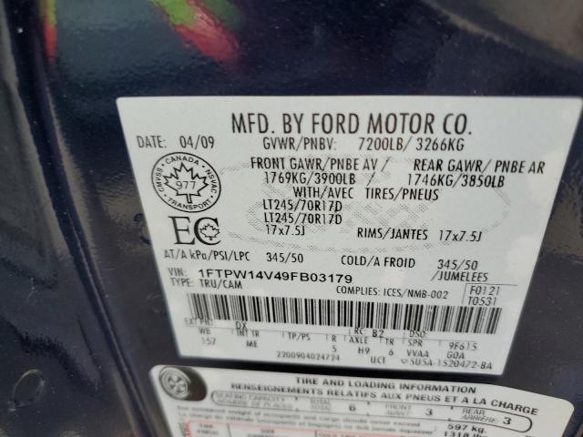 Photo 11 VIN: 1FTPW14V49FB03179 - FORD F-150 