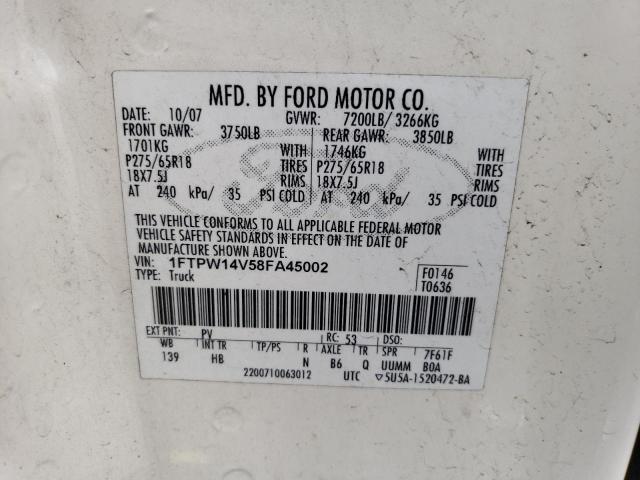 Photo 11 VIN: 1FTPW14V58FA45002 - FORD F-150 