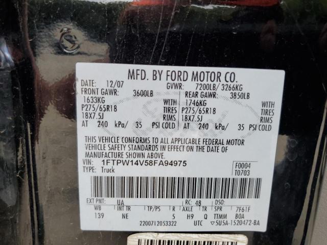 Photo 11 VIN: 1FTPW14V58FA94975 - FORD F150 SUPER 