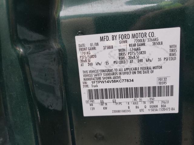 Photo 11 VIN: 1FTPW14V58KC77834 - FORD F-150 