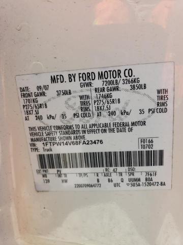 Photo 11 VIN: 1FTPW14V68FA23476 - FORD F150 SUPER 