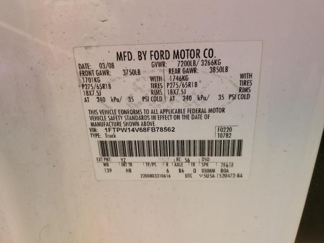 Photo 11 VIN: 1FTPW14V68FB78562 - FORD F150 SUPER 