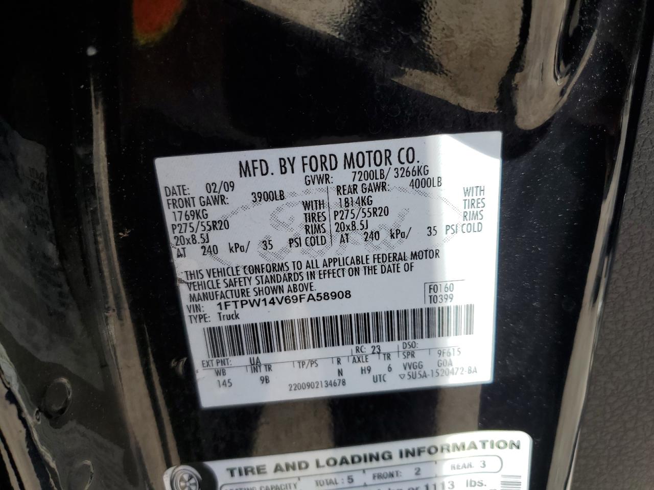 Photo 11 VIN: 1FTPW14V69FA58908 - FORD F-150 