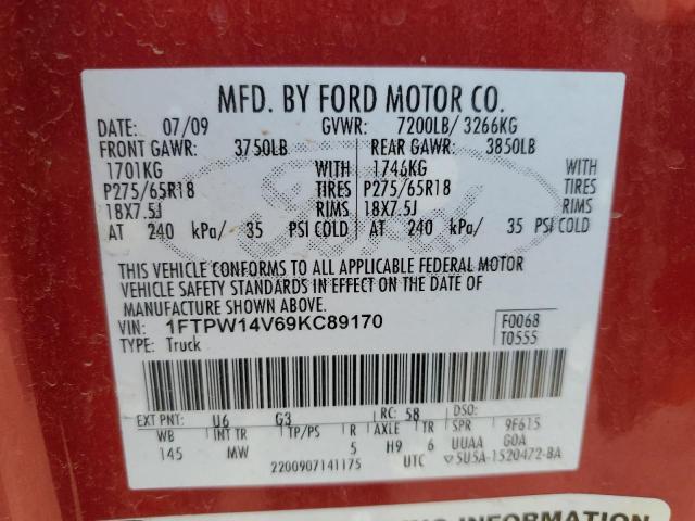 Photo 11 VIN: 1FTPW14V69KC89170 - FORD F150 SUPER 