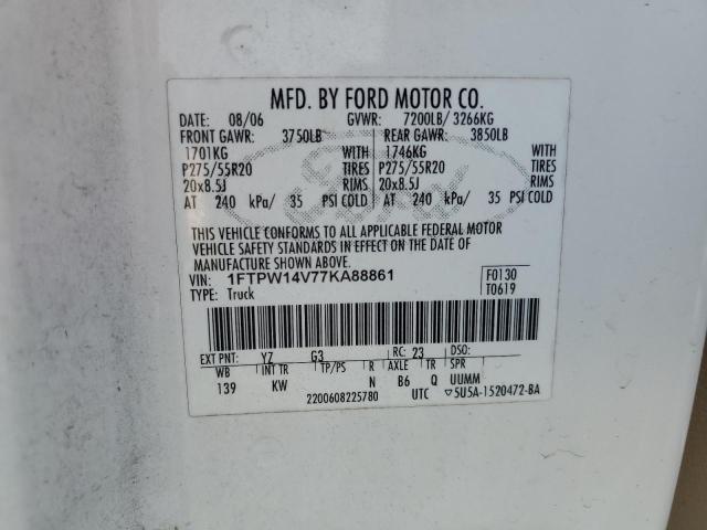 Photo 11 VIN: 1FTPW14V77KA88861 - FORD F-150 