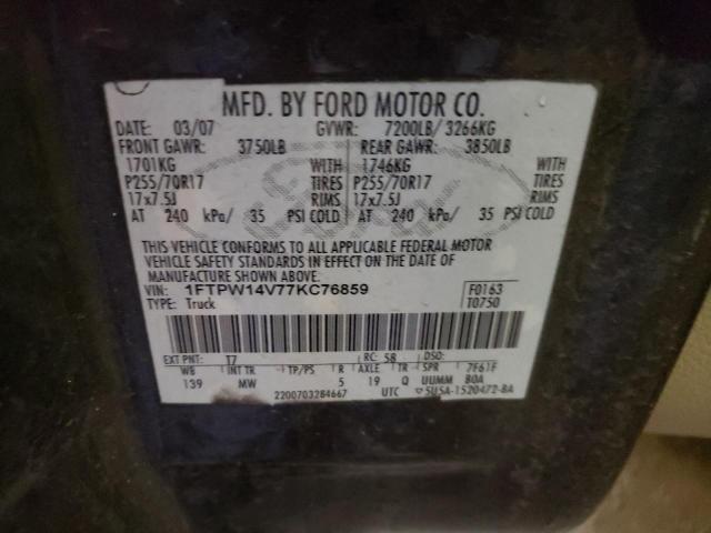 Photo 11 VIN: 1FTPW14V77KC76859 - FORD F150 SUPER 