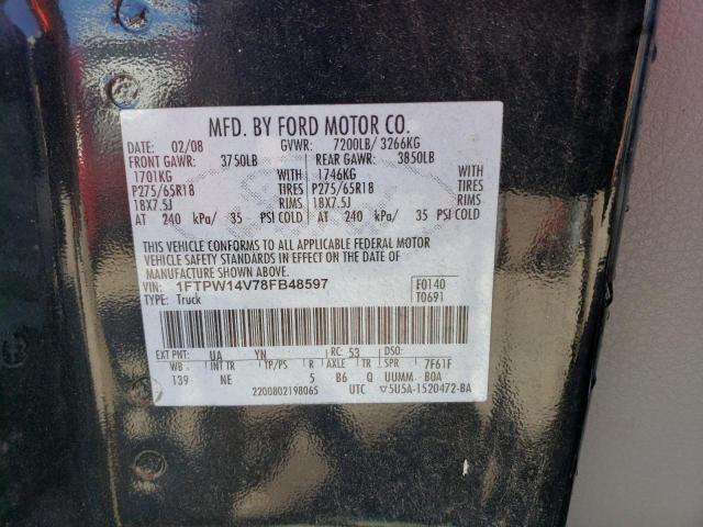 Photo 11 VIN: 1FTPW14V78FB48597 - FORD F-150 