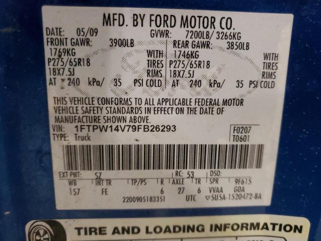 Photo 11 VIN: 1FTPW14V79FB26293 - FORD F-150 