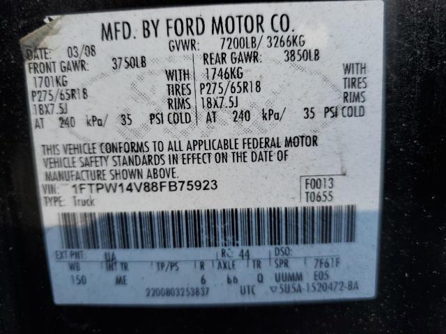 Photo 11 VIN: 1FTPW14V88FB75923 - FORD F-150 