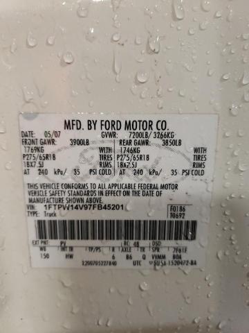 Photo 11 VIN: 1FTPW14V97FB45201 - FORD F-150 