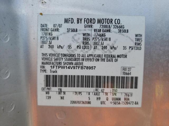 Photo 11 VIN: 1FTPW14V97FB78957 - FORD F150 SUPER 