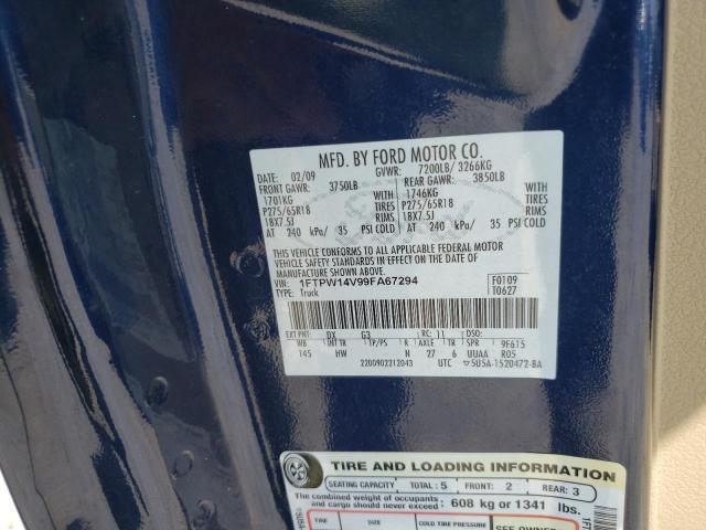 Photo 11 VIN: 1FTPW14V99FA67294 - FORD F150 SUPER 