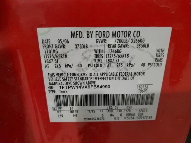 Photo 11 VIN: 1FTPW14VX6FB54990 - FORD F-150 