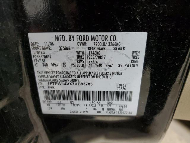 Photo 11 VIN: 1FTPW14VX7KB83785 - FORD F150 SUPER 