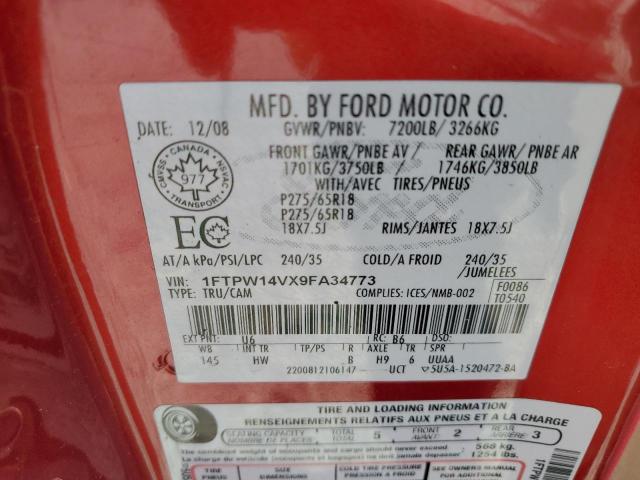 Photo 11 VIN: 1FTPW14VX9FA34773 - FORD F150 SUPER 