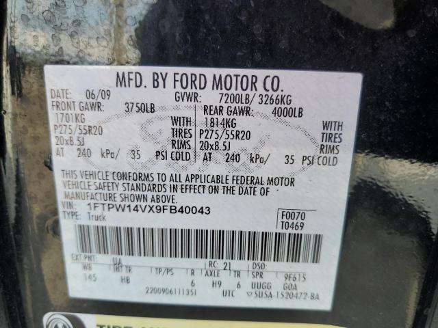 Photo 11 VIN: 1FTPW14VX9FB40043 - FORD F150 SUPER 