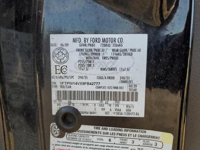 Photo 11 VIN: 1FTPW14VX9FB42777 - FORD F150 SUPER 