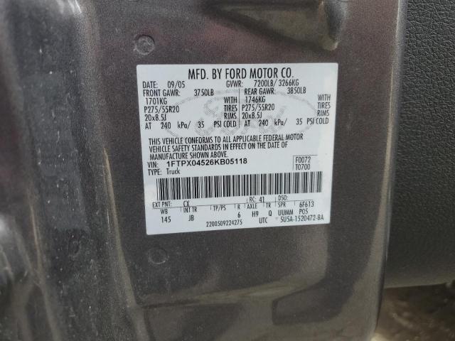 Photo 11 VIN: 1FTPX04526KB05118 - FORD F150 