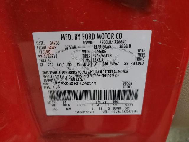 Photo 11 VIN: 1FTPX04596KD42513 - FORD F150 