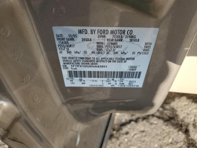 Photo 11 VIN: 1FTPX12526NA43551 - FORD F150 