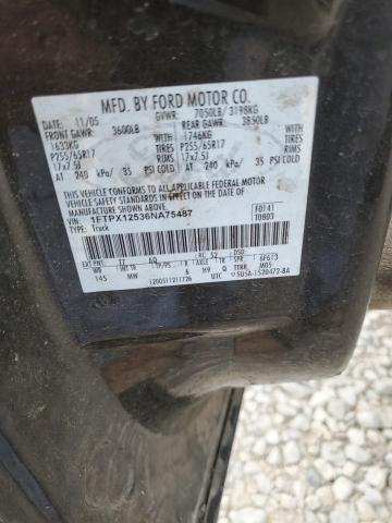 Photo 11 VIN: 1FTPX12536NA75487 - FORD F150 