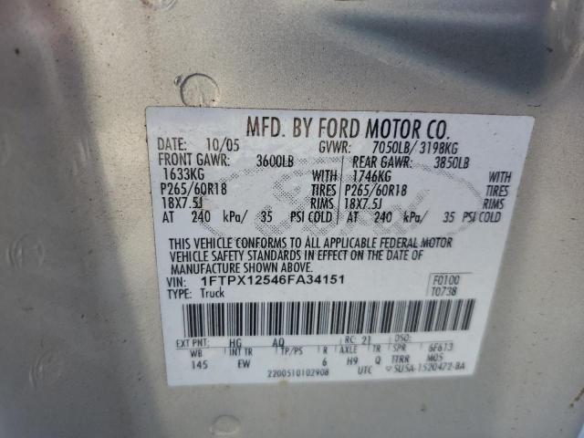 Photo 11 VIN: 1FTPX12546FA34151 - FORD F150 