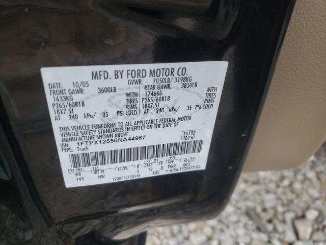 Photo 9 VIN: 1FTPX12556NA44967 - FORD F150 