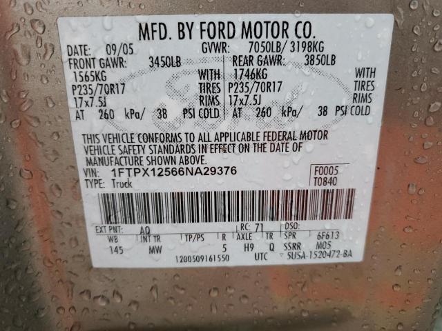 Photo 11 VIN: 1FTPX12566NA29376 - FORD F150 