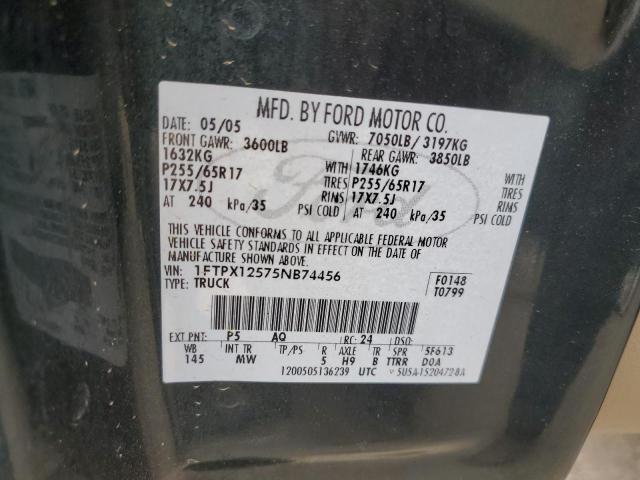 Photo 11 VIN: 1FTPX12575NB74456 - FORD F150 