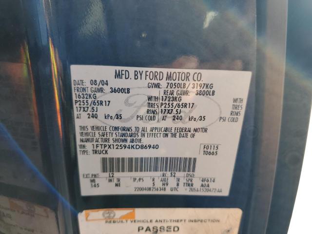 Photo 11 VIN: 1FTPX12594KD86940 - FORD F150 