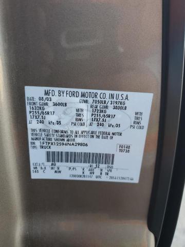 Photo 11 VIN: 1FTPX12594NA29806 - FORD F150 