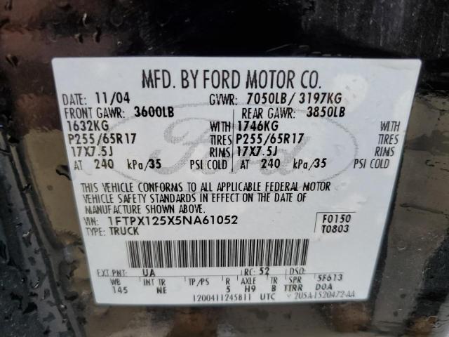 Photo 12 VIN: 1FTPX125X5NA61052 - FORD F150 