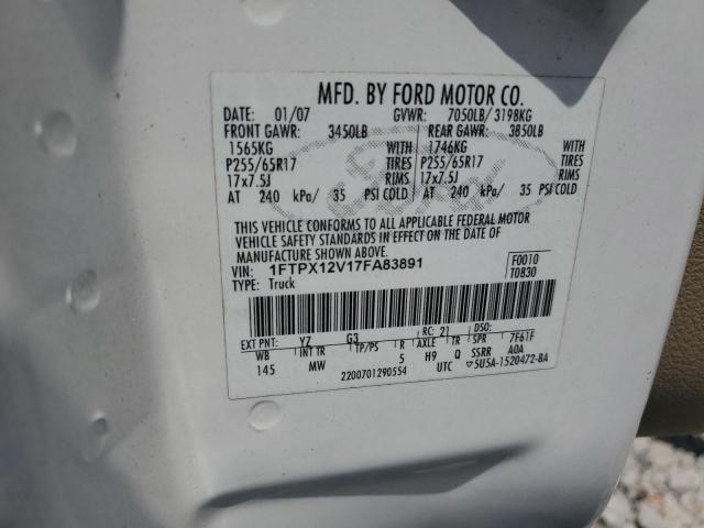 Photo 11 VIN: 1FTPX12V17FA83891 - FORD F150 