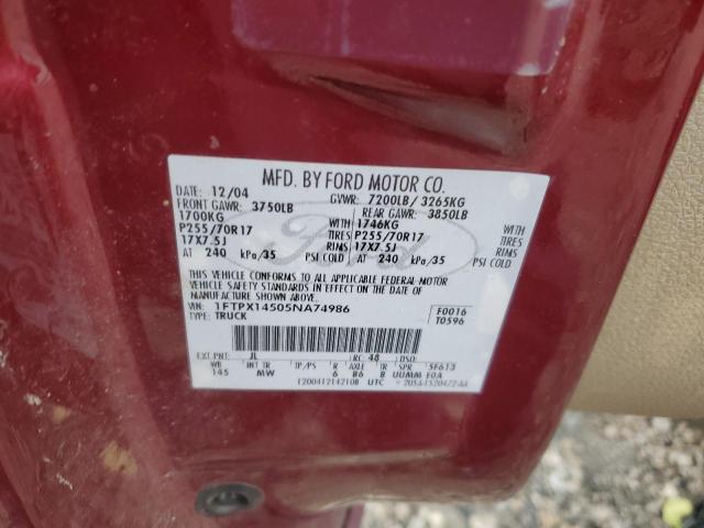 Photo 11 VIN: 1FTPX14505NA74986 - FORD F150 