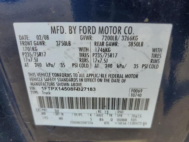 Photo 11 VIN: 1FTPX14508FB27183 - FORD ALL MODELS 