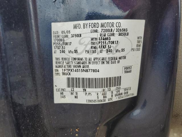 Photo 11 VIN: 1FTPX14515NB77804 - FORD F150 