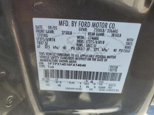 Photo 11 VIN: 1FTPX14516FA14646 - FORD F150 